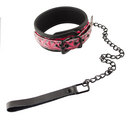 Luxury Fetish - Halsbånd med kæde pink/rød
